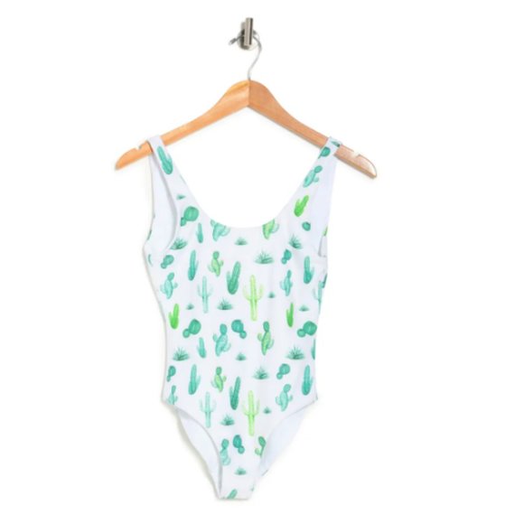 🌼Faherty Mykonos Cactus Desert Plant Print One-Piece Swimsuit - Picture 9 of 9